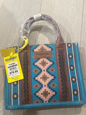 Wrangler Aztec Turquoise Pink NWT purse